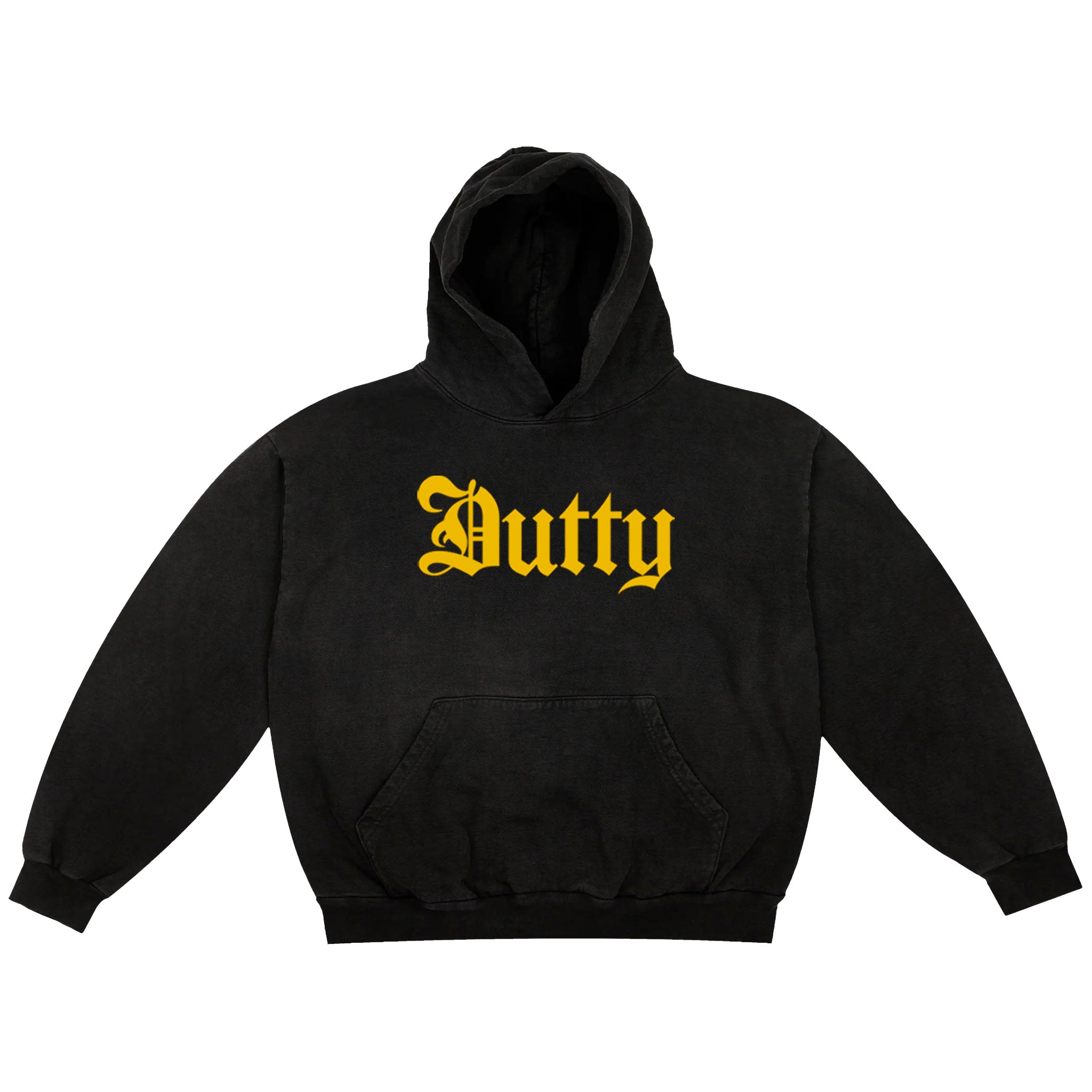 Black hoodie with yellow writing best sale